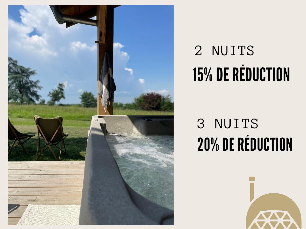 Dome Insolite Cedre Jacuzzi Et Petits Dejeuners Inclus Lagraulet-du-Gers Exterior foto
